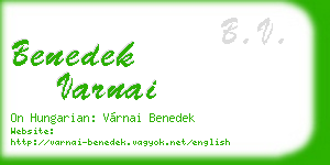 benedek varnai business card