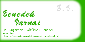 benedek varnai business card